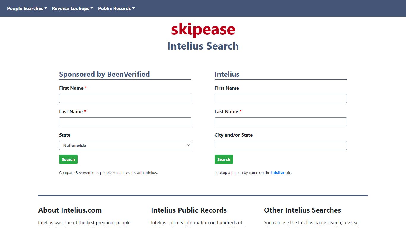 Intelius People Search - Intelius.com | Skipease